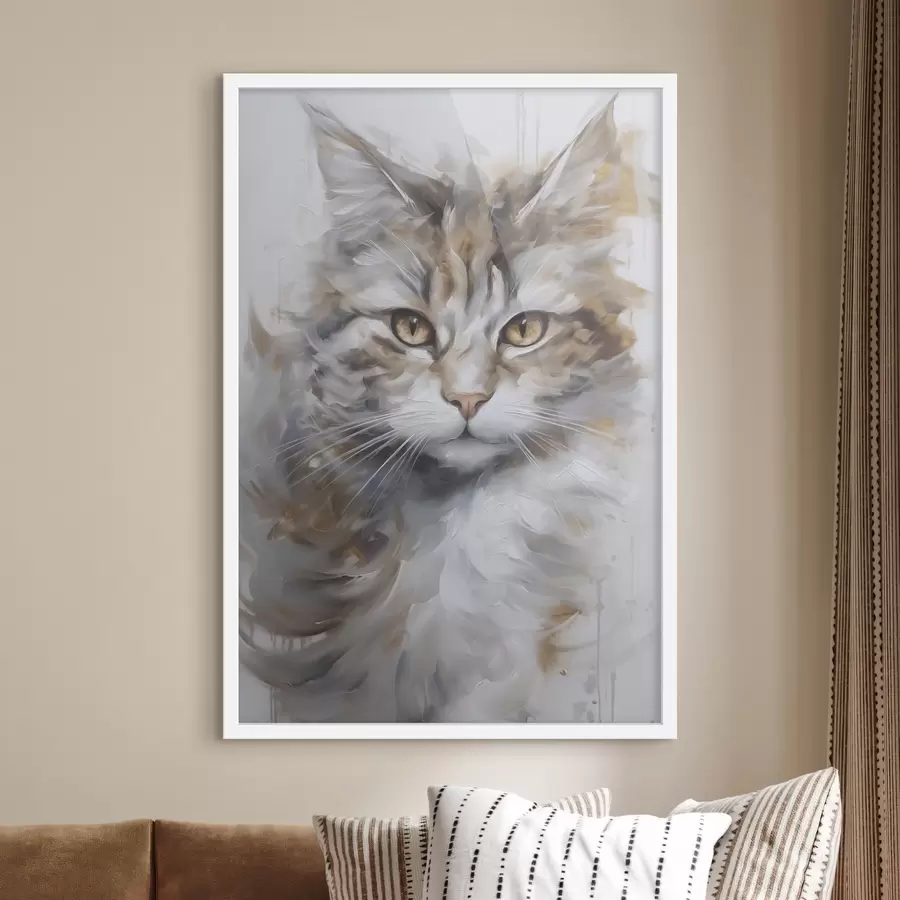 carta da parati Dipinto che imita un gatto nr. f46833