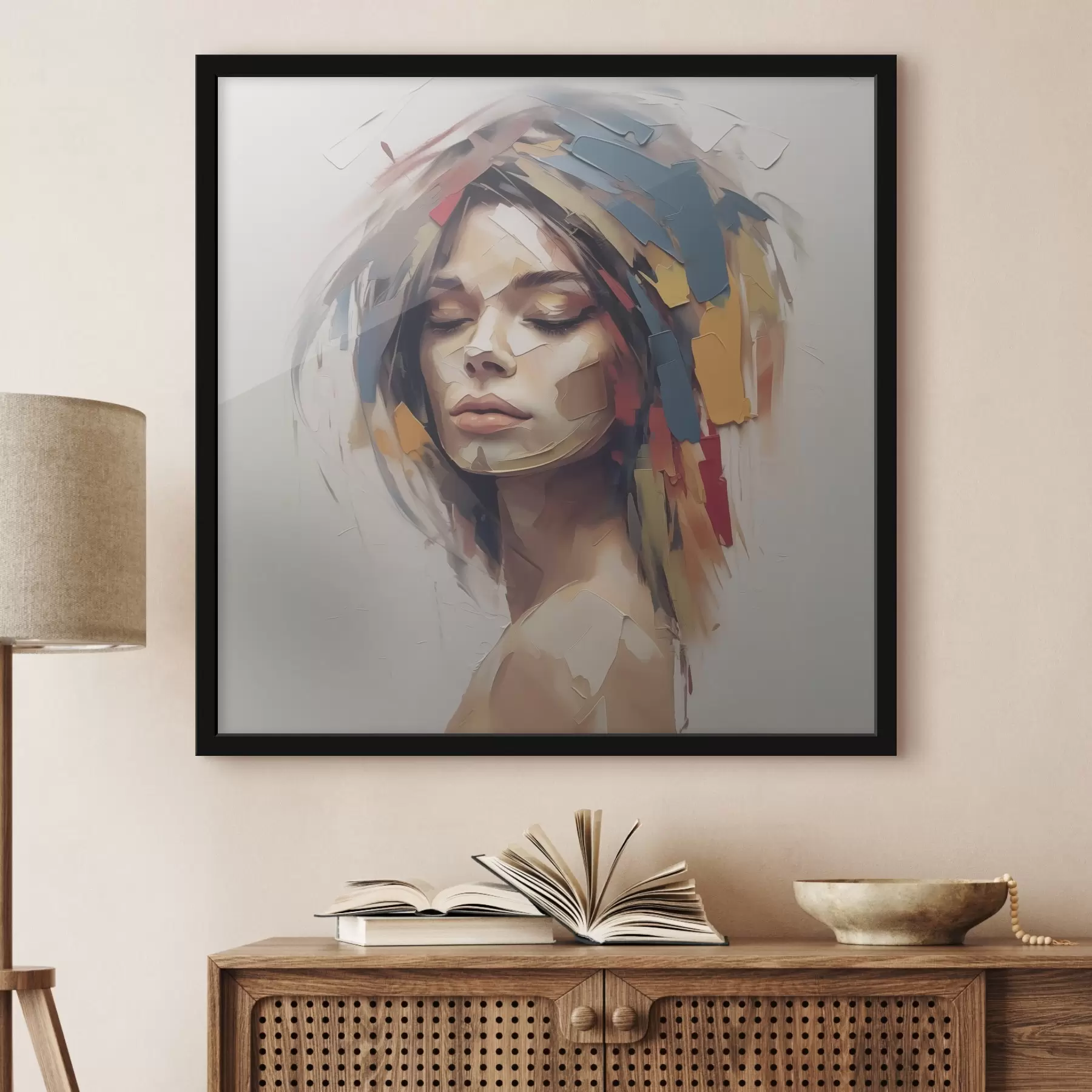 carta da parati Ritratto astratto di donna nr. f46917