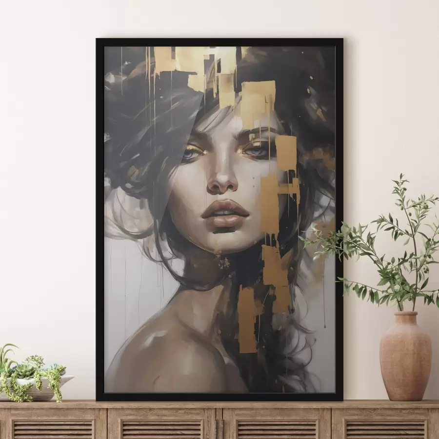 carta da parati Ritratto astratto di una ragazza nr. f46919