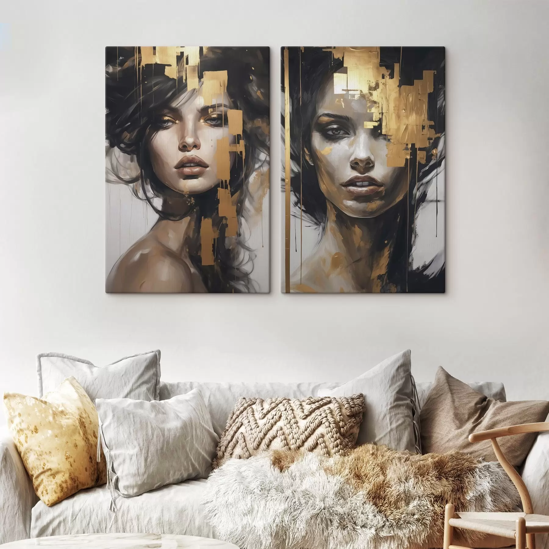 carta da parati Ritratto astratto di una ragazza nr. m01082