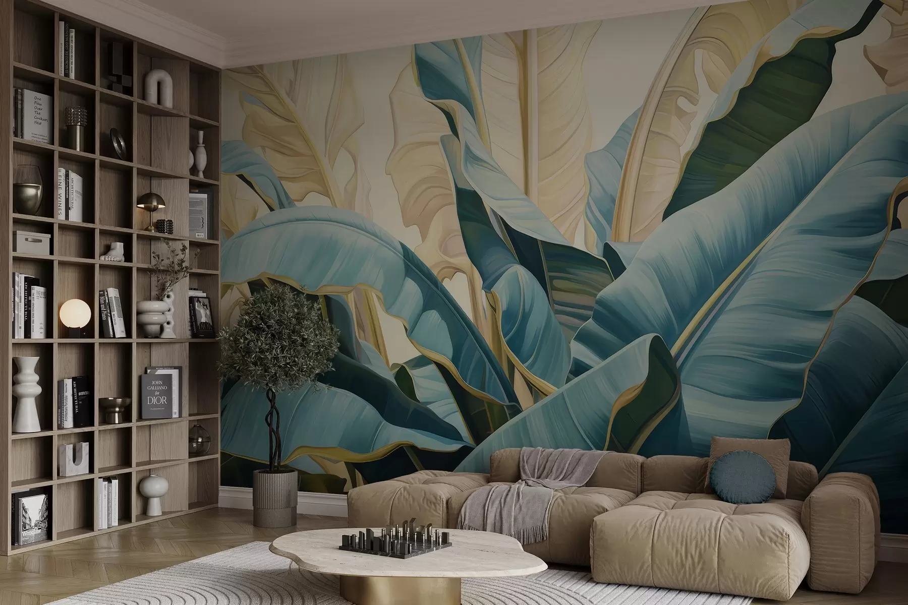 carta da parati Grandi foglie di banano nr. w05005