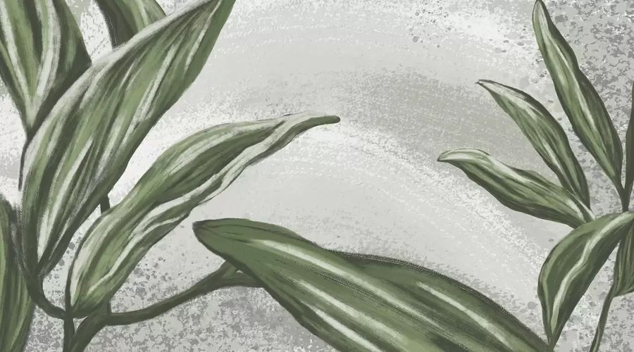 carta da parati Vegetazione rigogliosa su uno sfondo strutturato nr. w01682