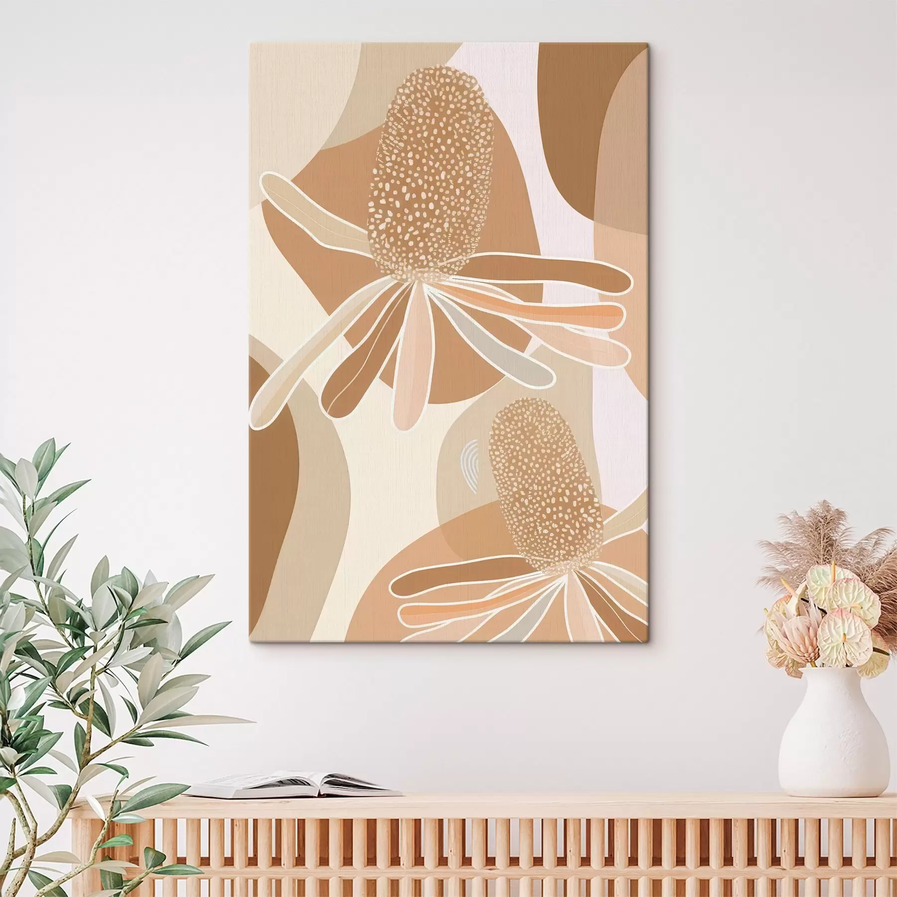 carta da parati Fiori astratti di protea nr. s46992