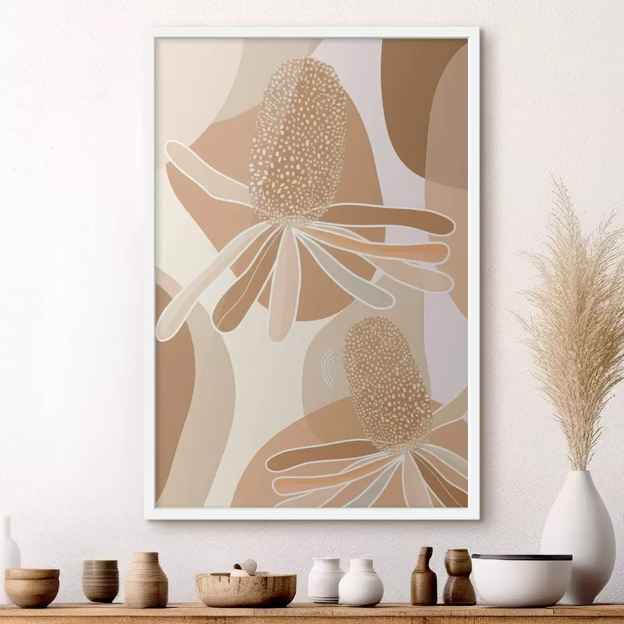 carta da parati Fiori astratti di protea nr. f46992