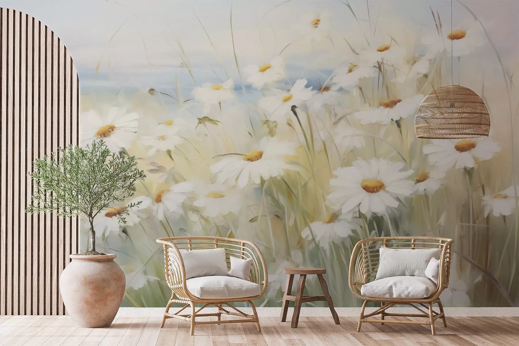 Carta da parati Floreale Campo di fiori n. w05035