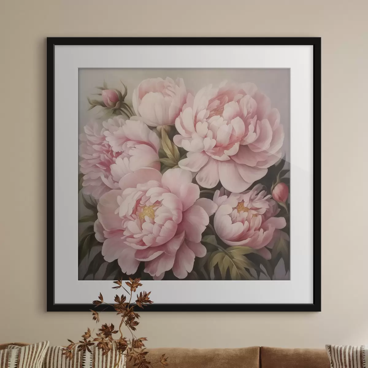 Poster Peonie e profondità f47007