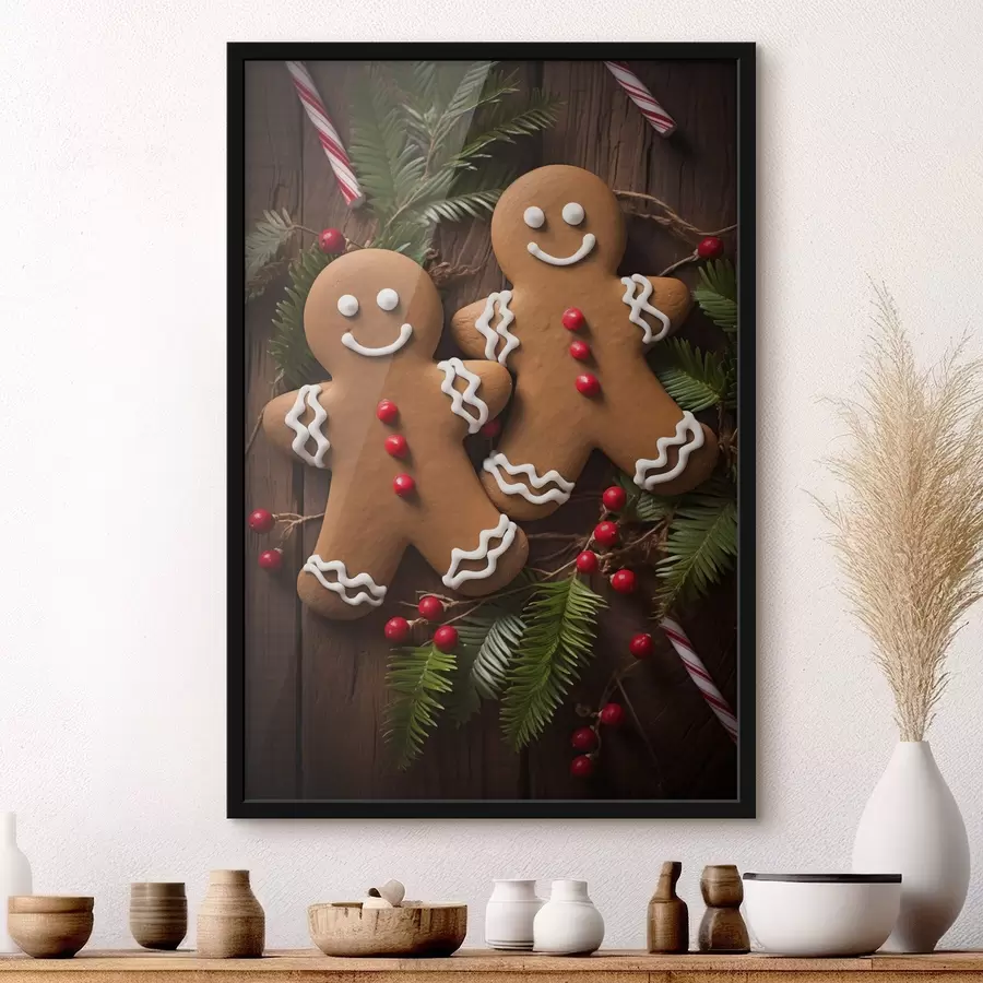 carta da parati Omini di pan di zenzero di Capodanno nr. f46978