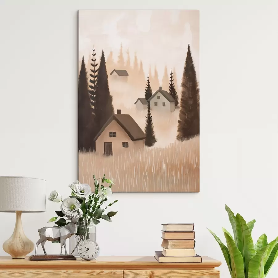 carta da parati Case nella foresta nr. s47076