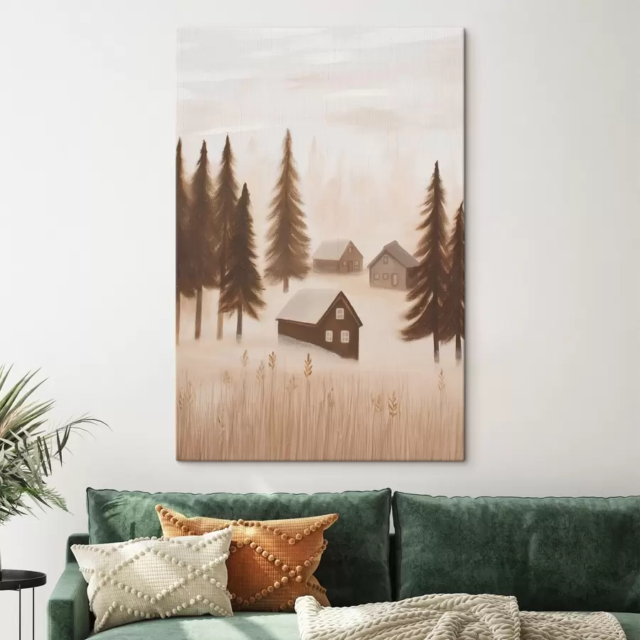 carta da parati Case nella foresta nr. s47077