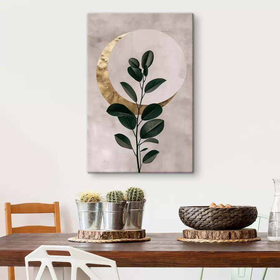 carta da parati Foglie e una mezzaluna nr. s47085