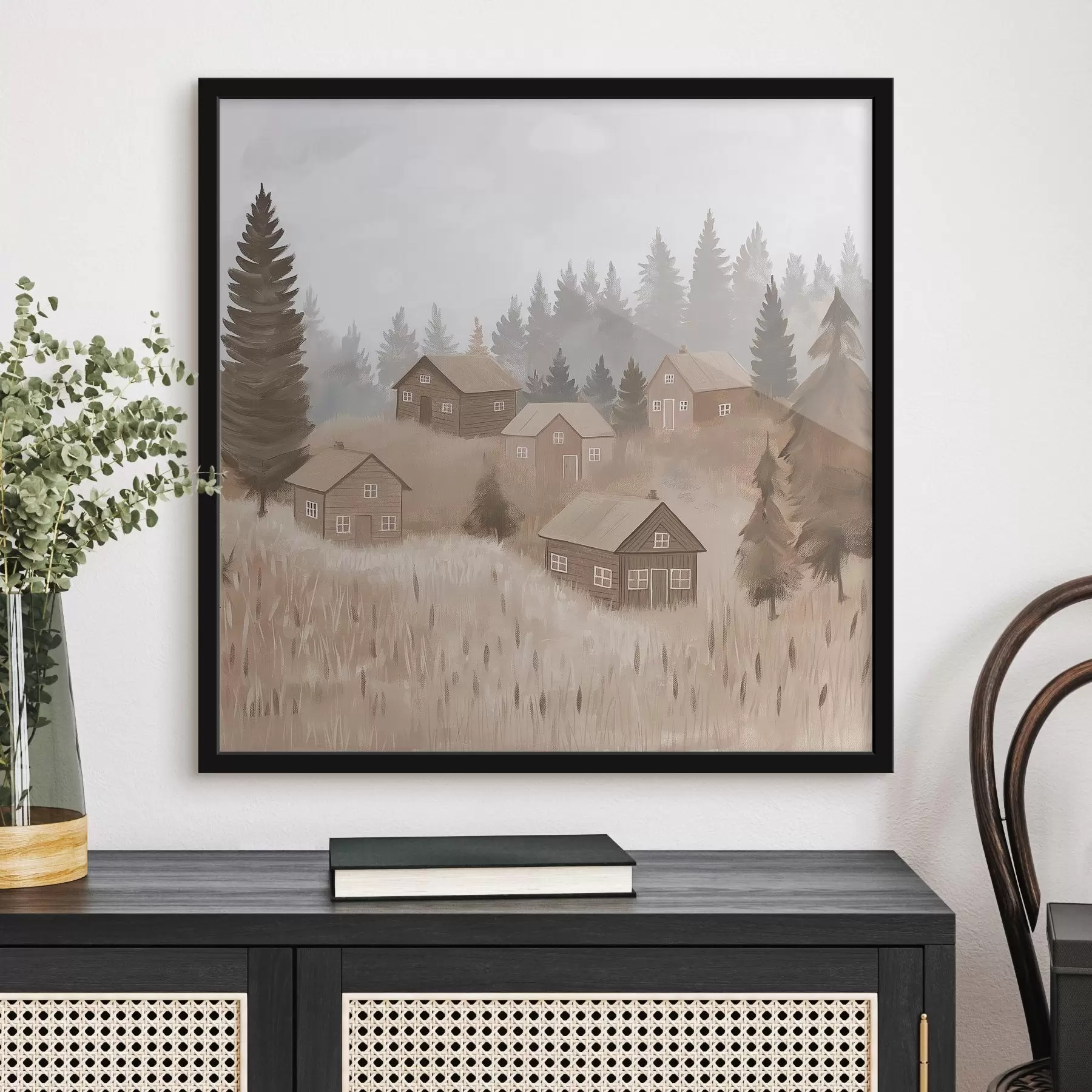 carta da parati Case nella foresta nr. f47075