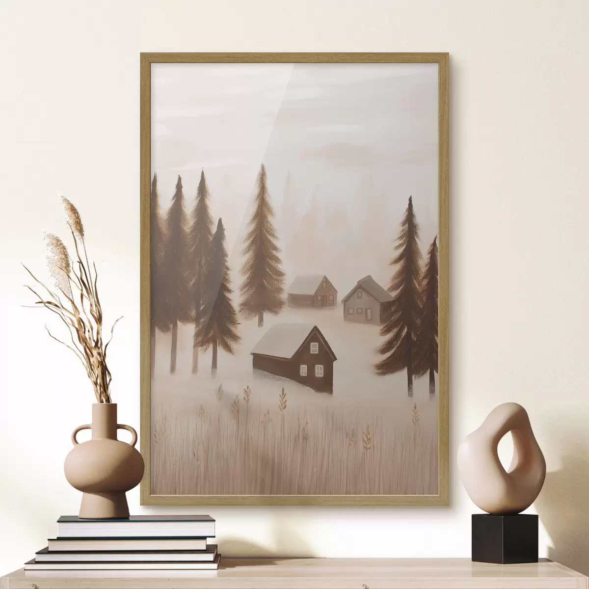 Poster Case nella foresta f47077