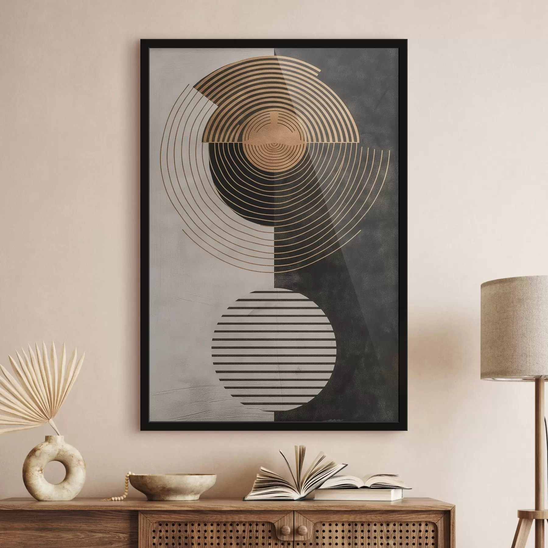 carta da parati Cerchi e foglie nr. f47080