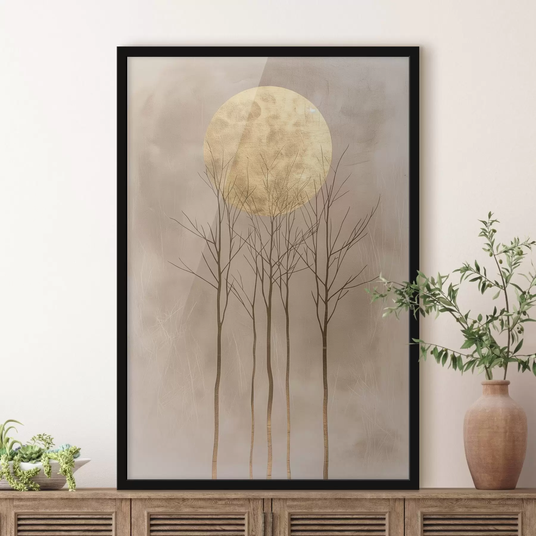 carta da parati Alberi e un cerchio nr. f47083