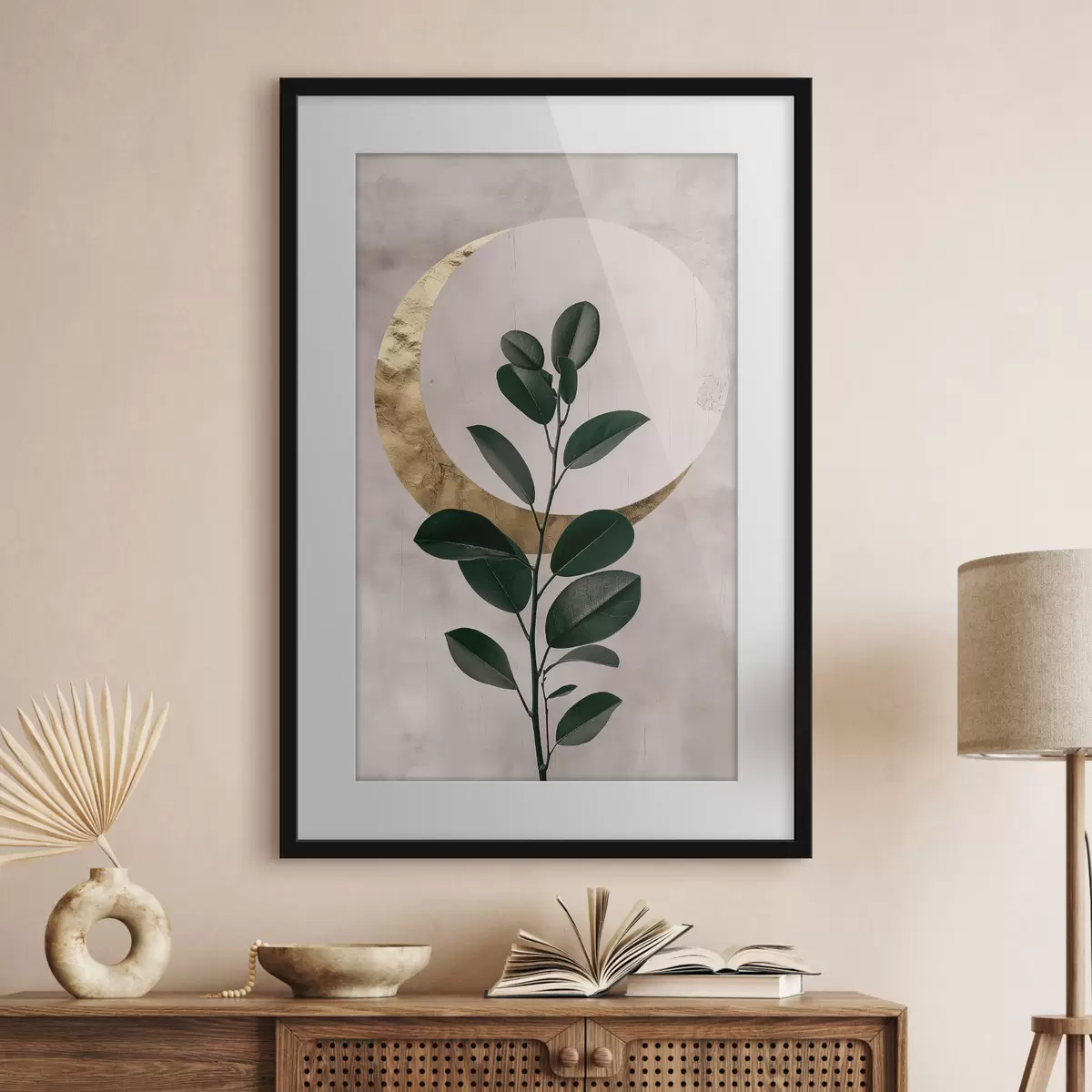 Poster Foglie e una mezzaluna f47085