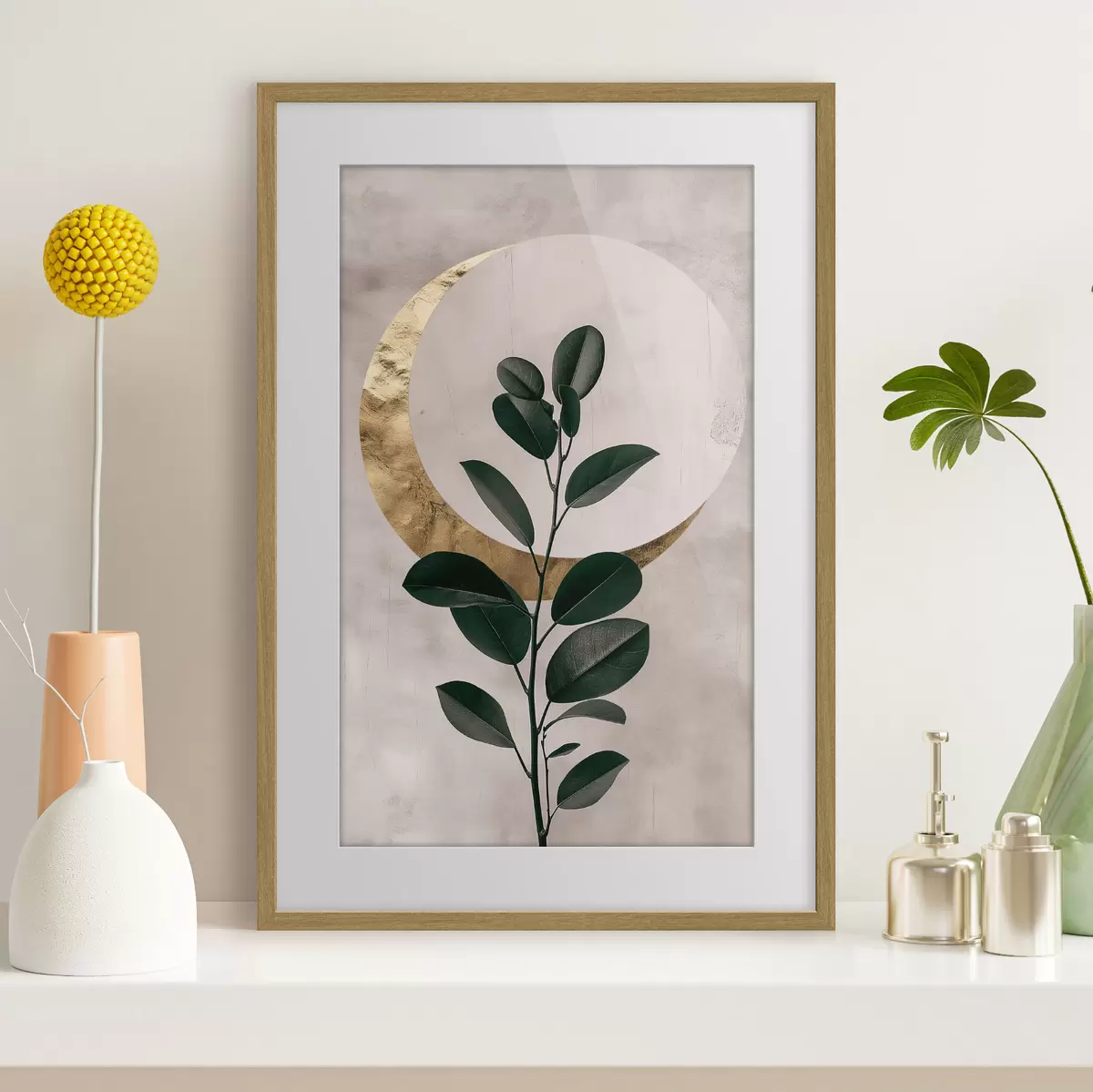 Poster Foglie e una mezzaluna f47085