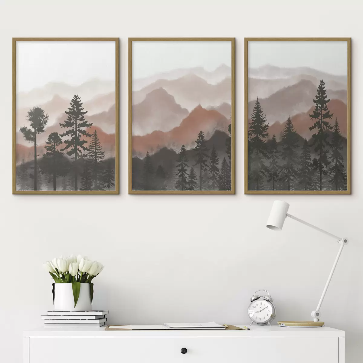 Poster Paesaggio montano con tonalità serene d00244v2