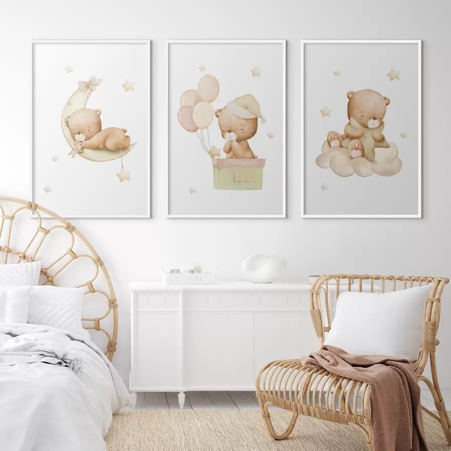 carta da parati Orsacchiotti che si godono i loro momenti di sogno nr. d00296