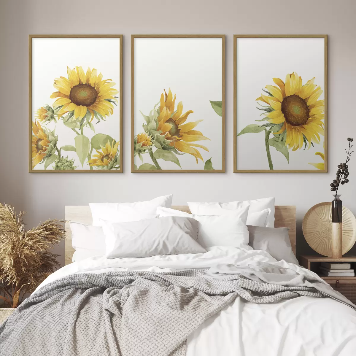 Poster Girasoli colorati dipinti ad acquerello d00334