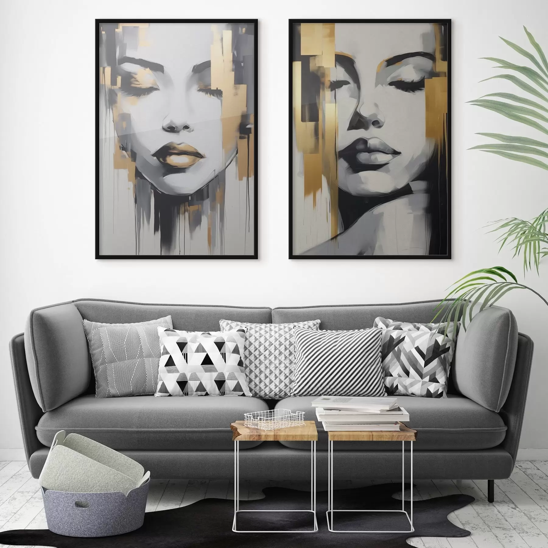 carta da parati Volti femminili astratti nr. d00376