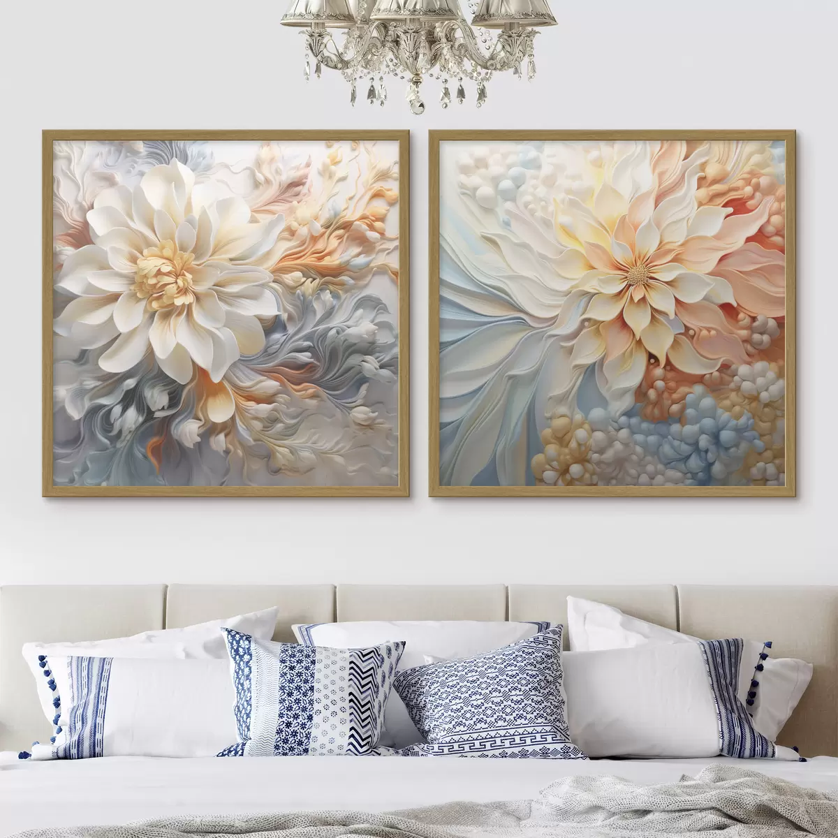 Poster Fiori astratti volumetrici d00379