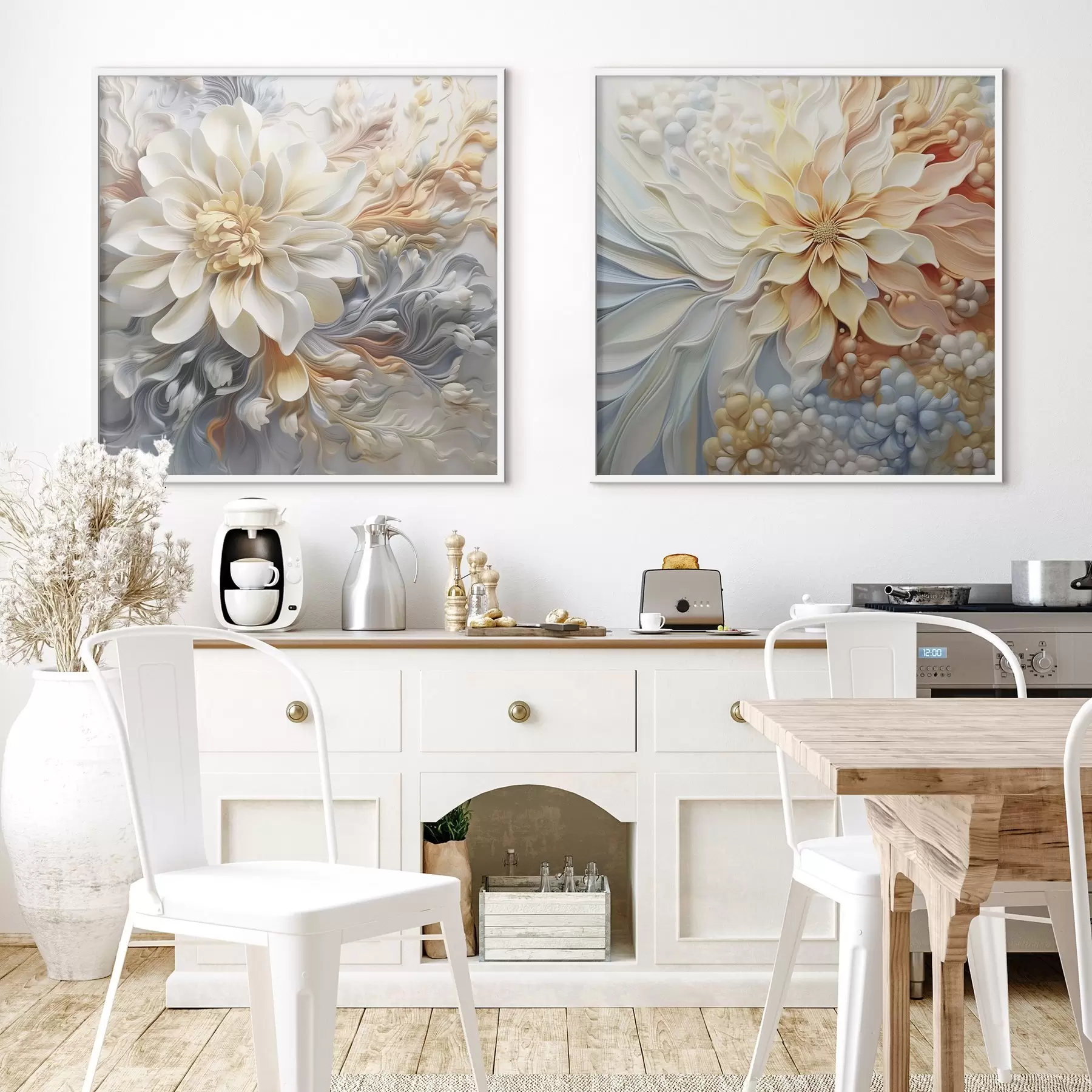 carta da parati Fiori astratti volumetrici nr. d00379