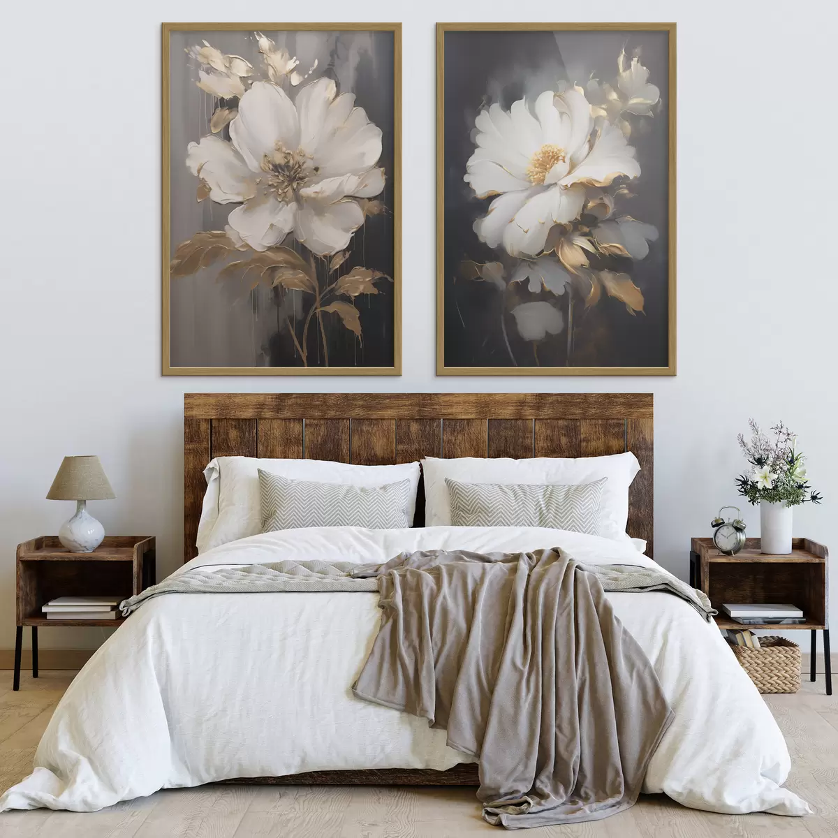 Poster Bellissimi fiori su sfondo scuro d00428