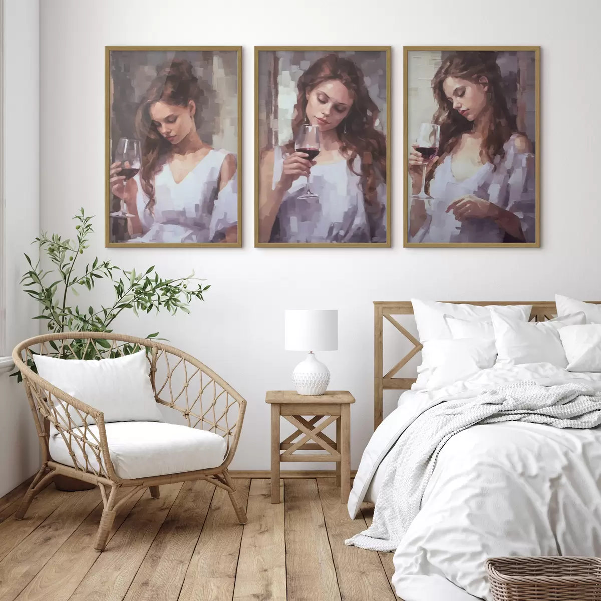 Poster Ragazze e vino d00443