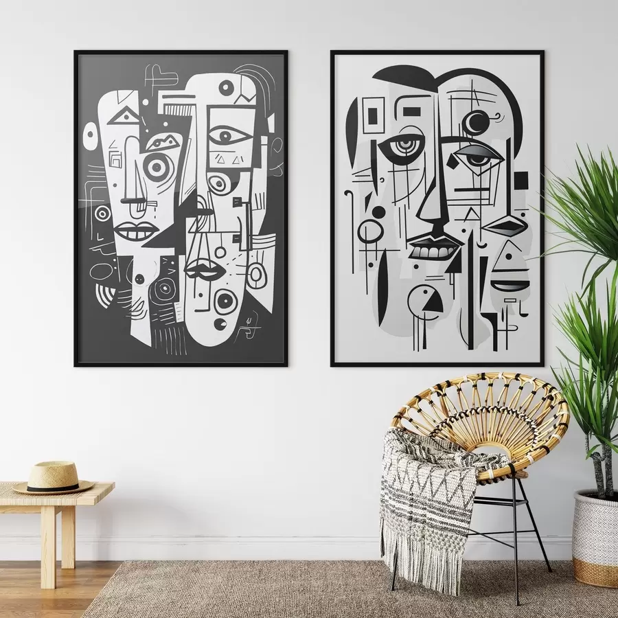 carta da parati Facce astratte nr. d00456