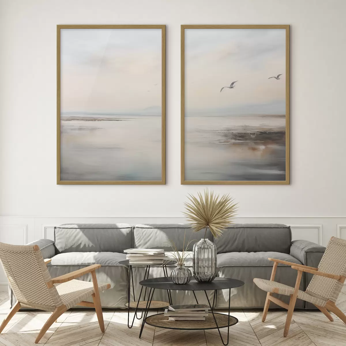 Poster Gabbiani sulla spiaggia d00463