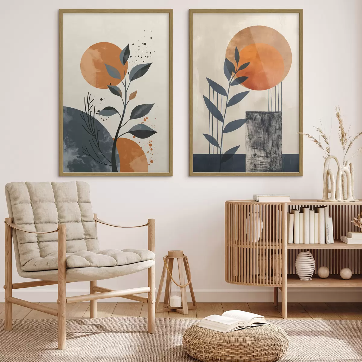 Poster Foglie al tramonto d00469