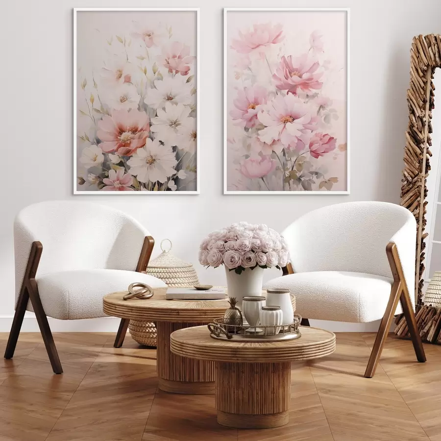 carta da parati Delicata pittura a imitazione di fiori nr. d00504