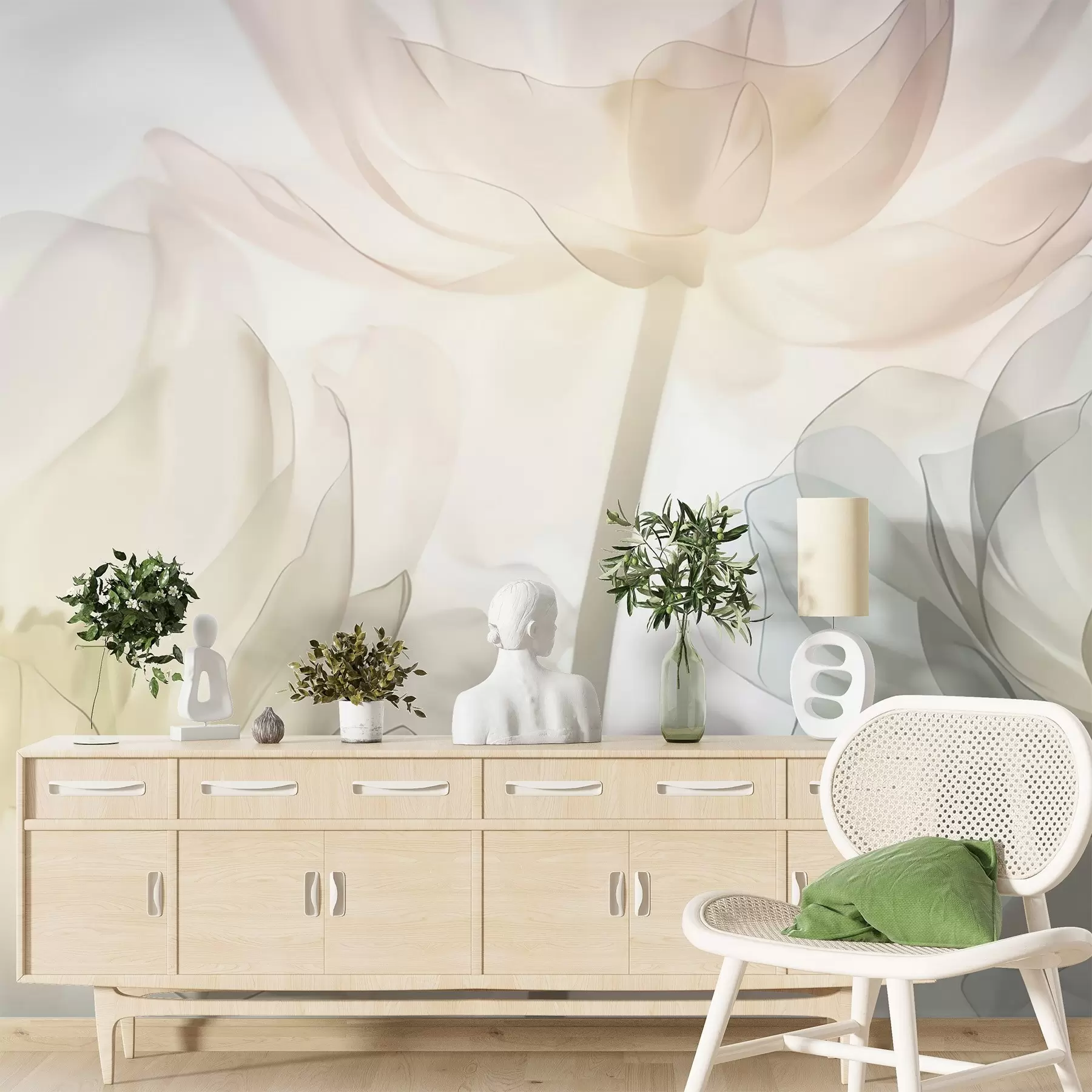 Carta da parati Floreale Grandi fiori n. w05030