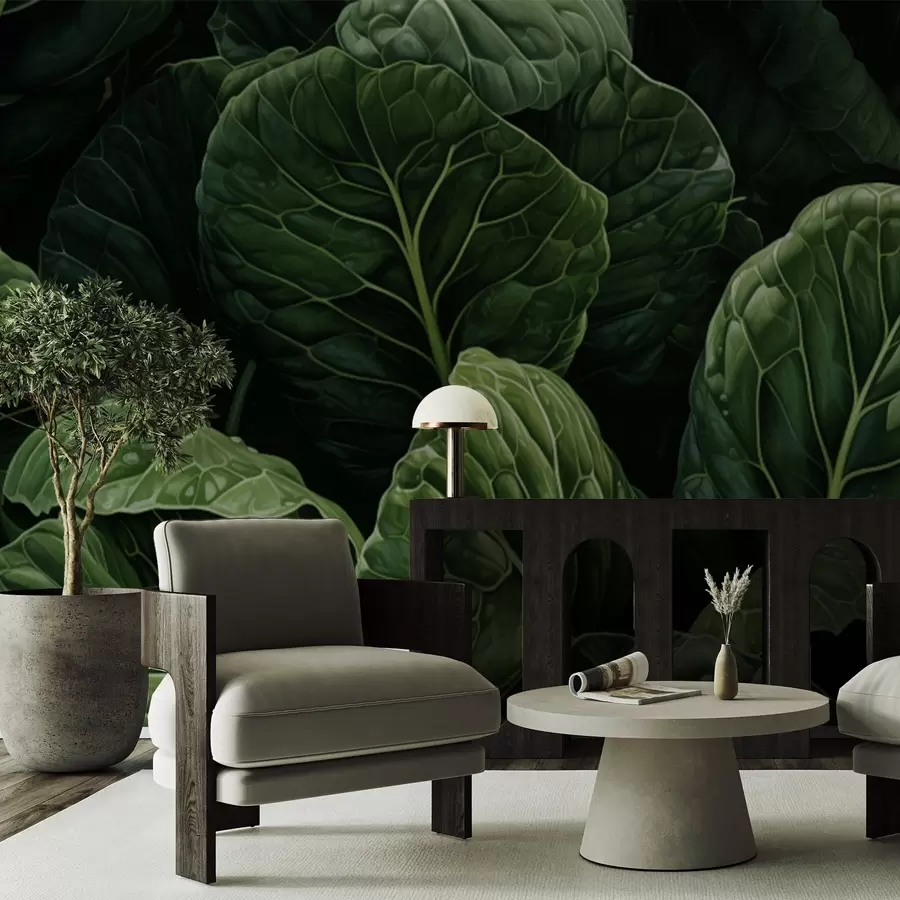 carta da parati Foglie verdi giocose nr. w05043