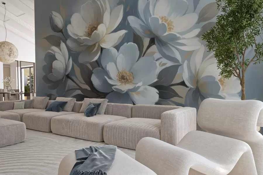 Carta da parati Floreale Bouquet rigoglioso acquerellato n. w05051