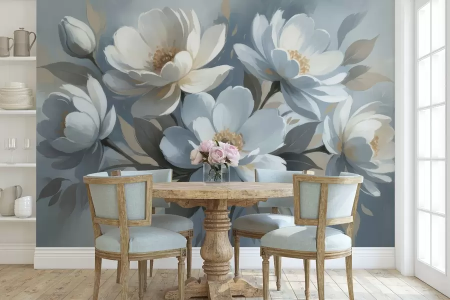 Carta da parati Floreale Bouquet rigoglioso acquerellato n. w05051