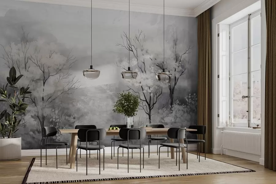 Carta da parati nature Leggero respiro degli alberi 