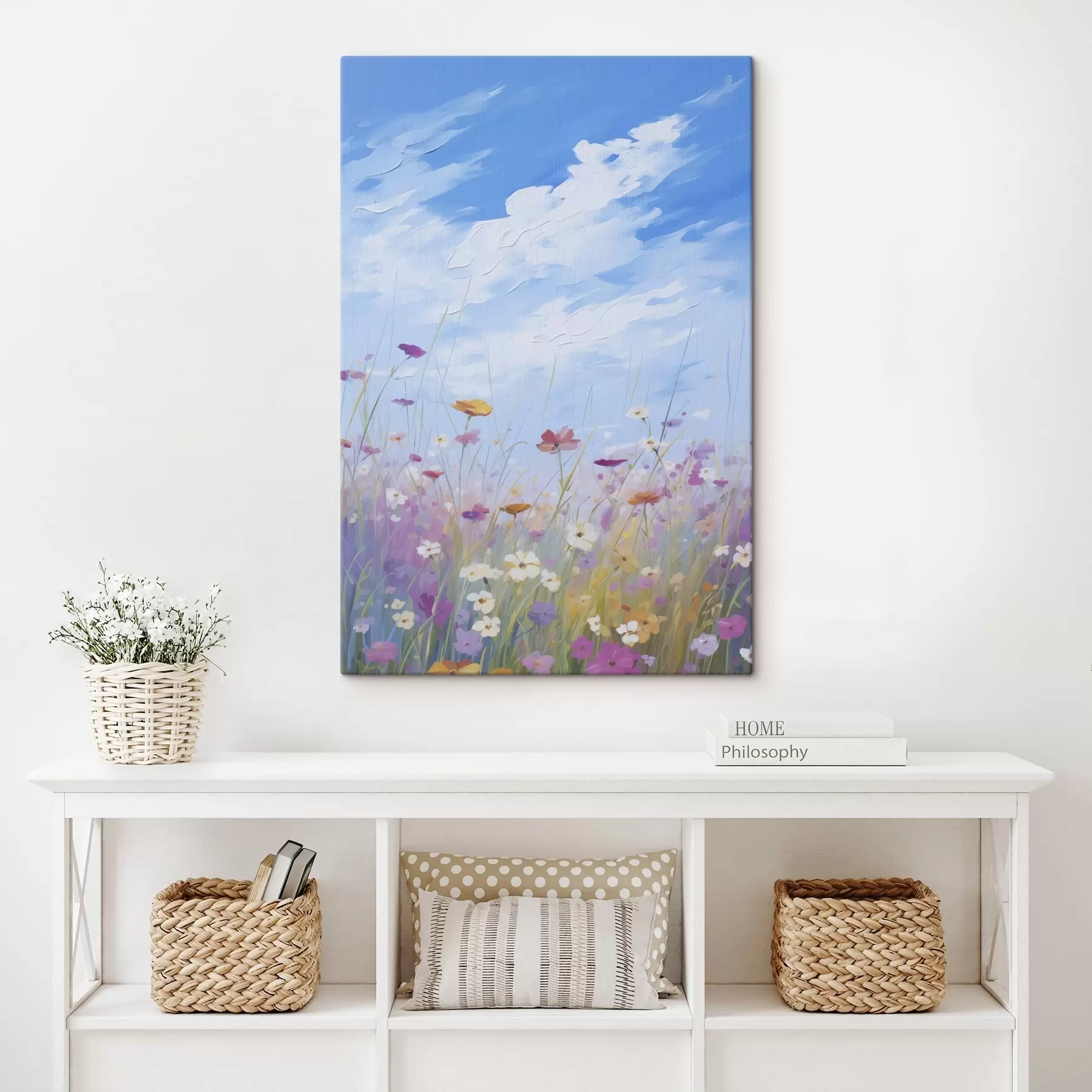 carta da parati Dipinto che imita i fiori selvatici nr. s47245