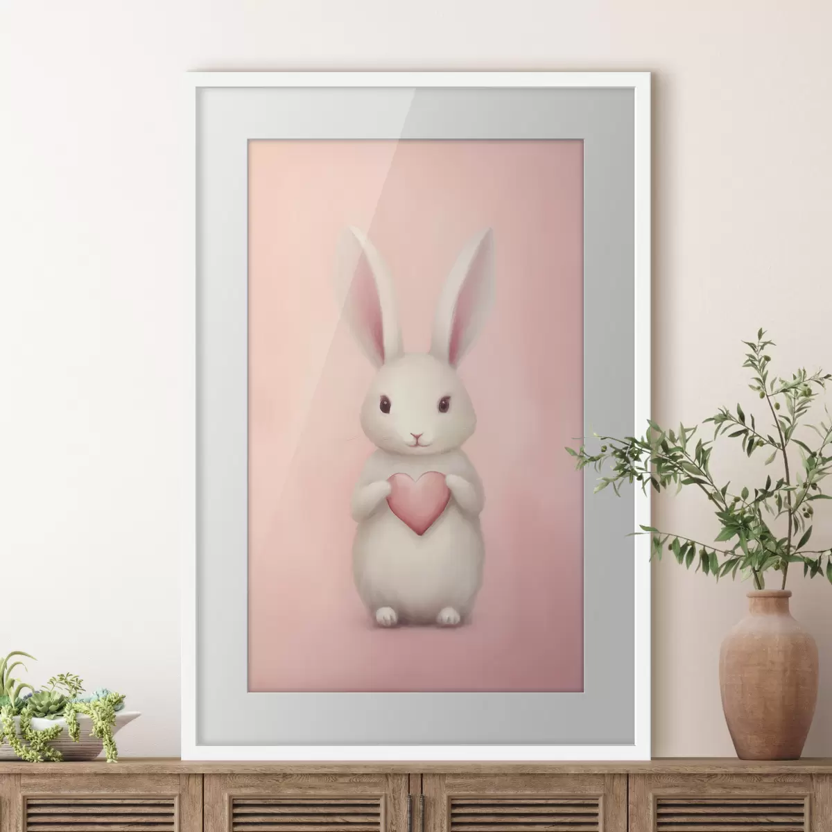 Poster Coniglietto con un cuore f47146