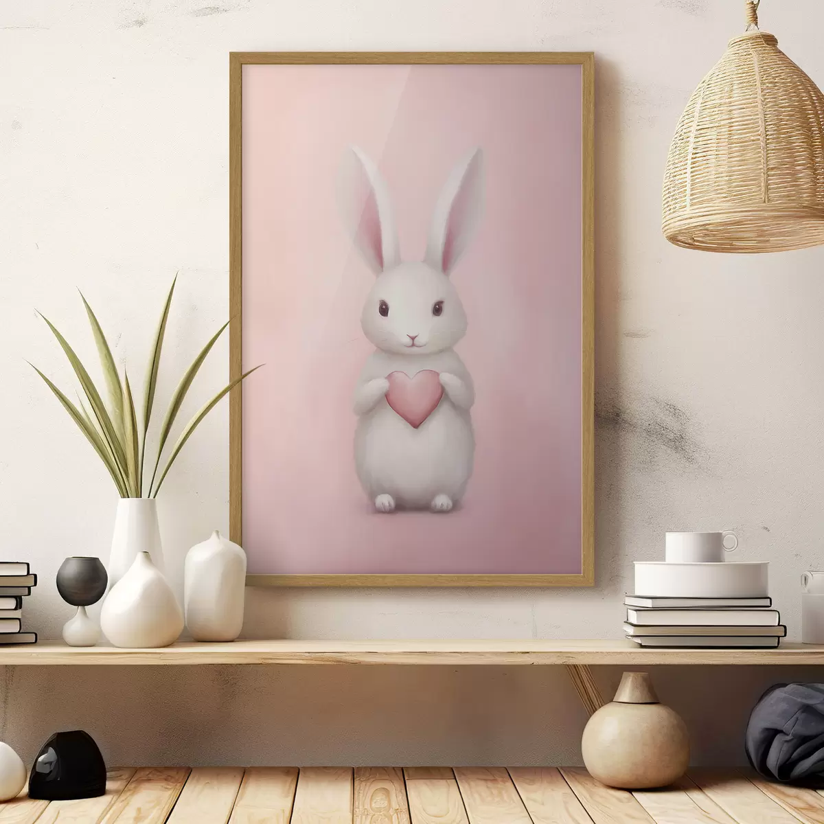 Poster Coniglietto con un cuore f47146