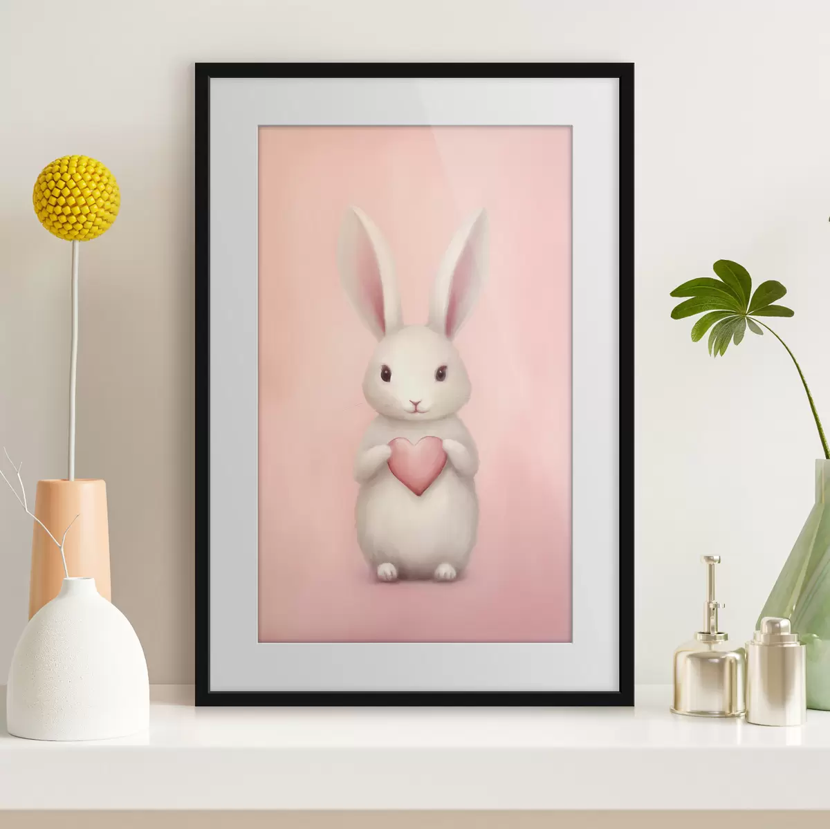 Poster Coniglietto con un cuore f47146