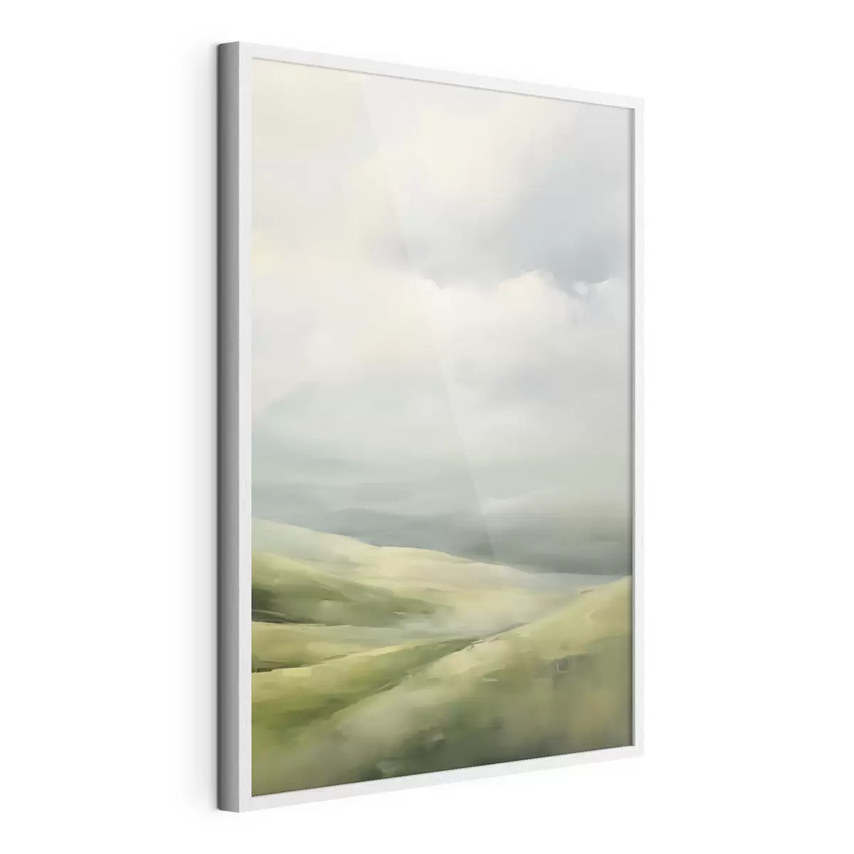 Poster Campo su uno sfondo di nuvole f47243