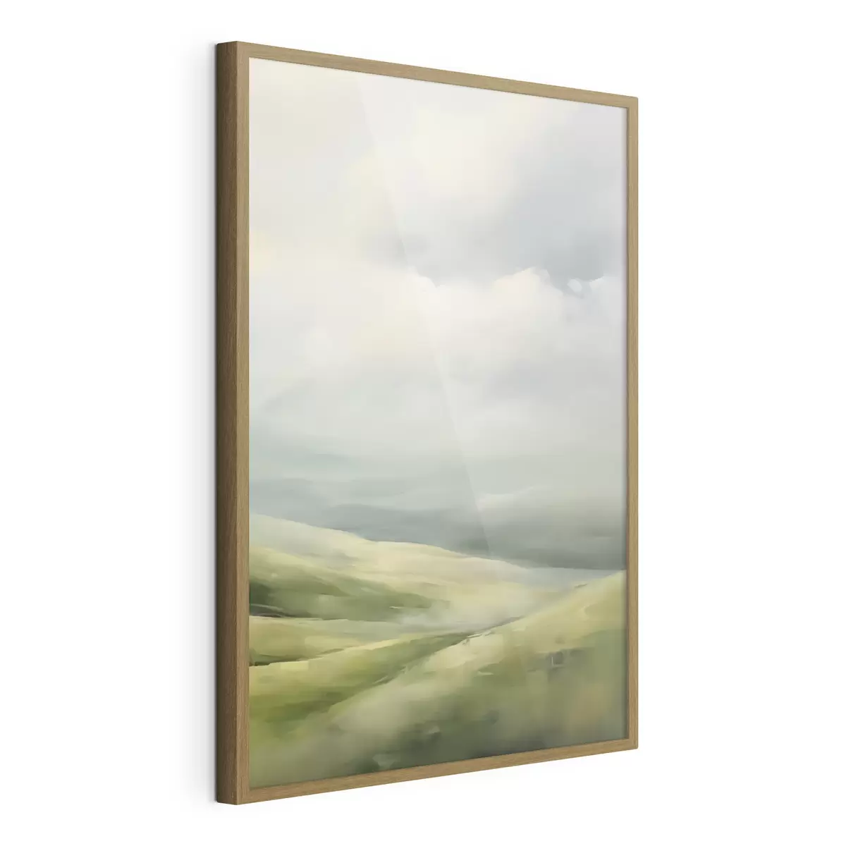 Poster Campo su uno sfondo di nuvole f47243