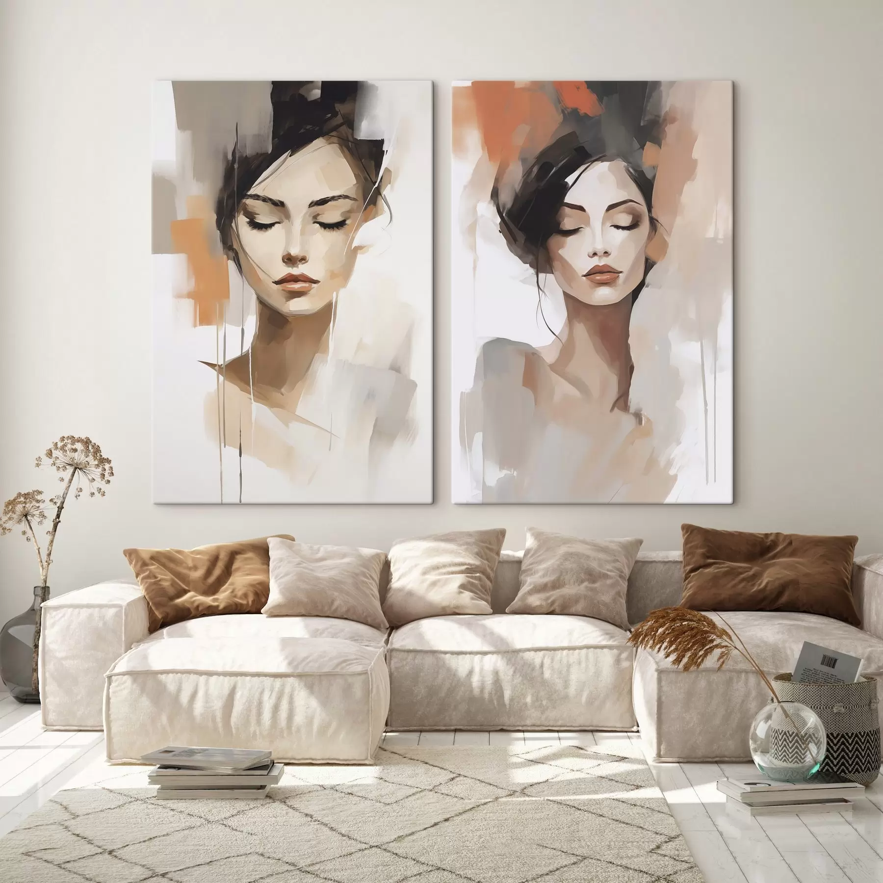 carta da parati Ritratto astratto di una ragazza nr. m01159