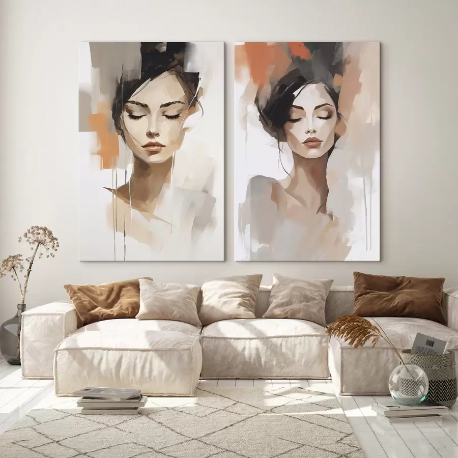 carta da parati Ritratto astratto di una ragazza nr. m01159