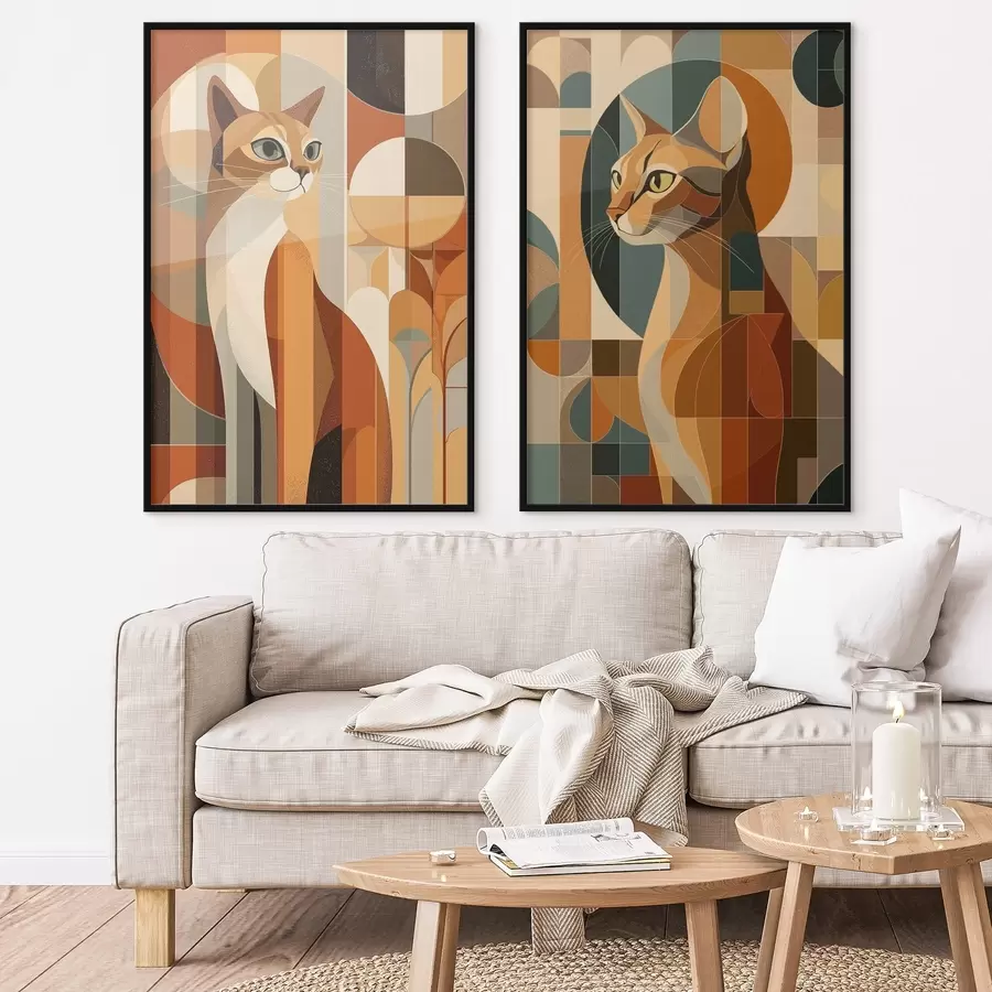 carta da parati Gatti astratti nr. d00841