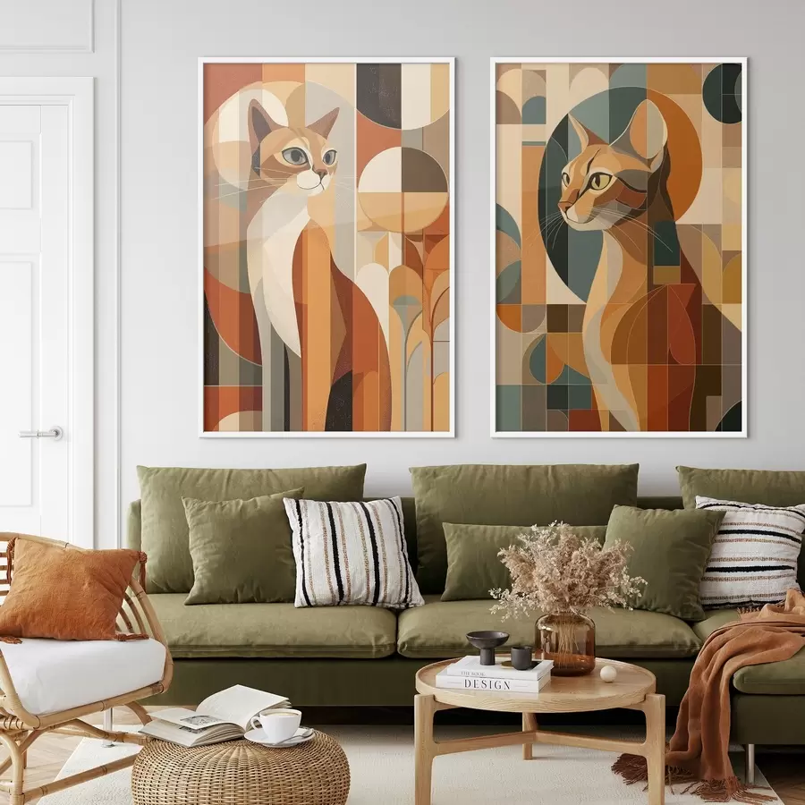 carta da parati Gatti astratti nr. d00841