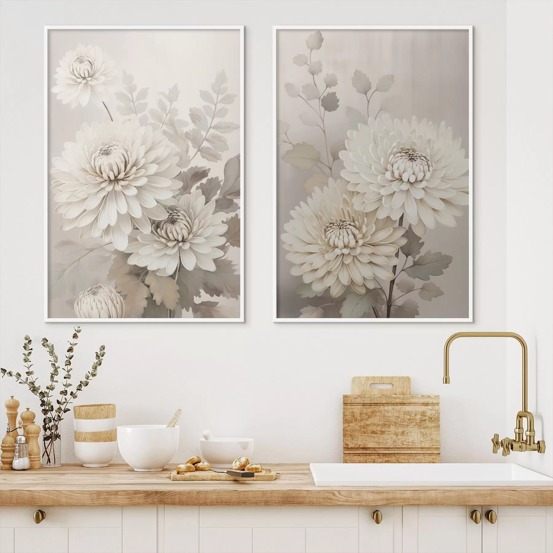 carta da parati Crisantemi astratti nr. d00856