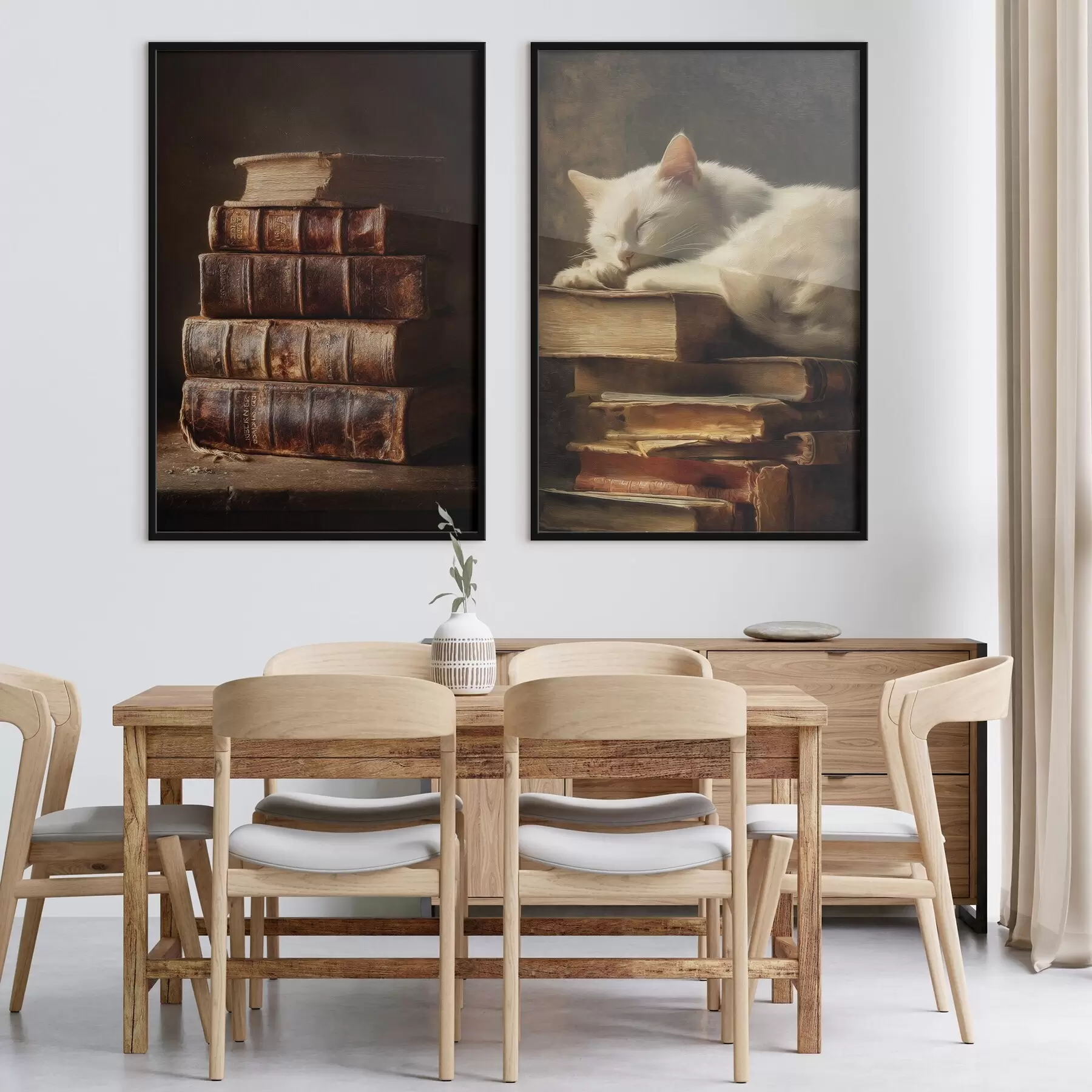 carta da parati Gatto sui libri nr. d00918