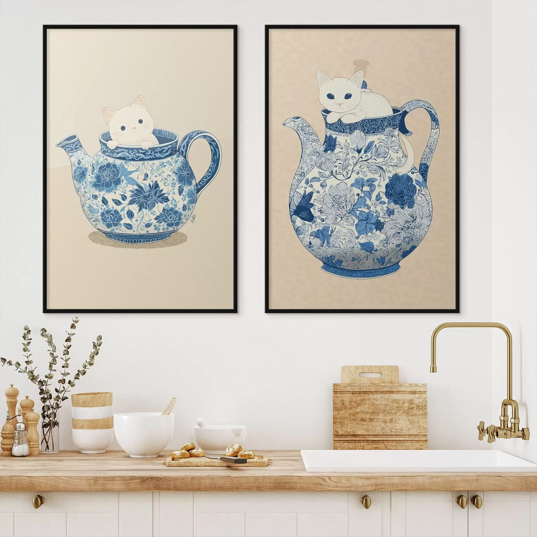 carta da parati Gatto nella brocca nr. d00920